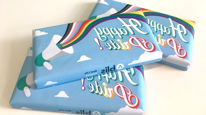 Blis' Pride branded chocolate bars